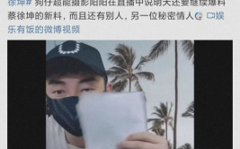 娱乐吃瓜八卦蔡徐坤视频,娱乐八卦中的明星生活